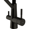 Смеситель CERSANIT для кухни VIVO однорычажный с фильтром с гибким изливом, черный 68218